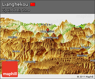 Physical Panoramic Map of Lianghekou