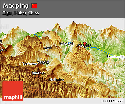 Physical Panoramic Map of Maoping
