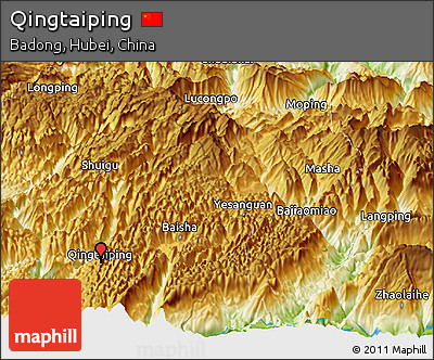 Physical Panoramic Map of Qingtaiping
