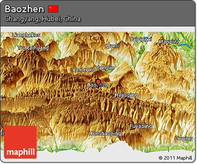 Physical Panoramic Map of Baozhen
