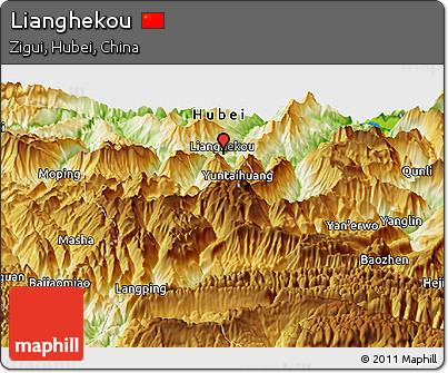 Physical Panoramic Map of Lianghekou