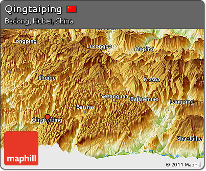 Physical Panoramic Map of Qingtaiping
