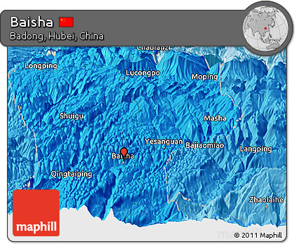 Political Panoramic Map of Baisha