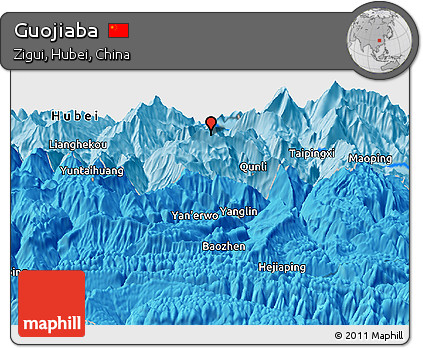 Political Panoramic Map of Guojiaba