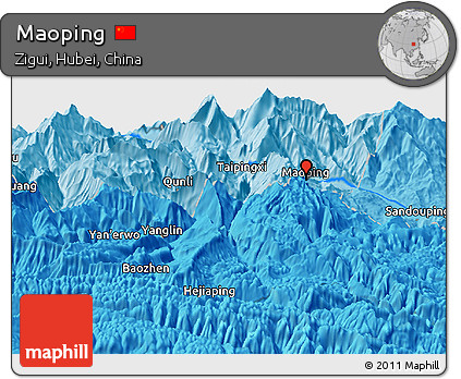 Political Panoramic Map of Maoping