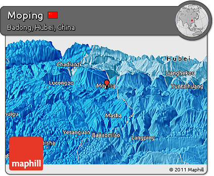 Political Panoramic Map of Moping