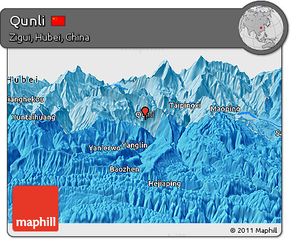 Political Panoramic Map of Qunli
