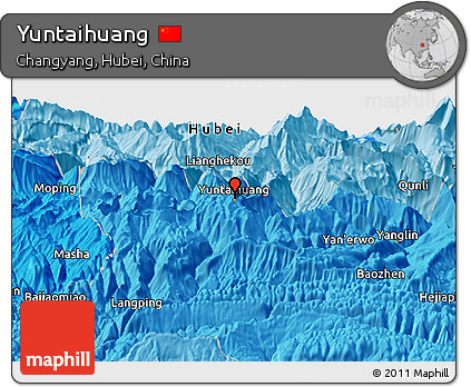 Political Panoramic Map of Yuntaihuang