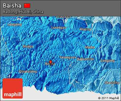 Political Panoramic Map of Baisha