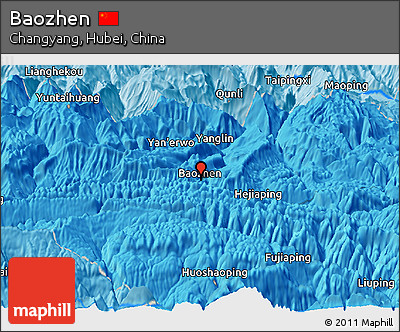Political Panoramic Map of Baozhen