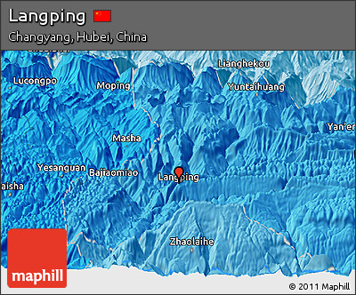 Political Panoramic Map of Langping