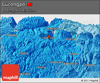 Political Panoramic Map of Lücongpo