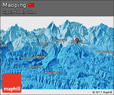 Political Panoramic Map of Maoping