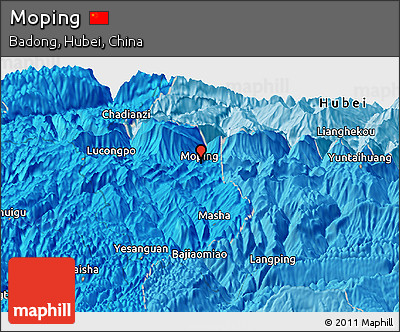 Political Panoramic Map of Moping