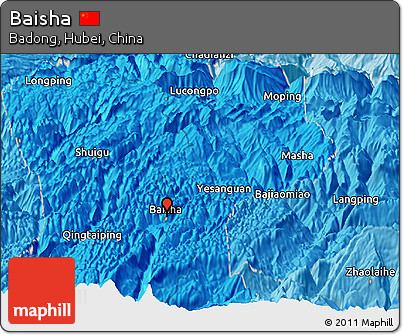 Political Panoramic Map of Baisha