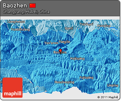 Political Panoramic Map of Baozhen