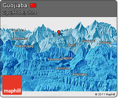 Political Panoramic Map of Guojiaba