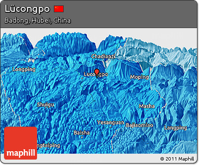 Political Panoramic Map of Lücongpo