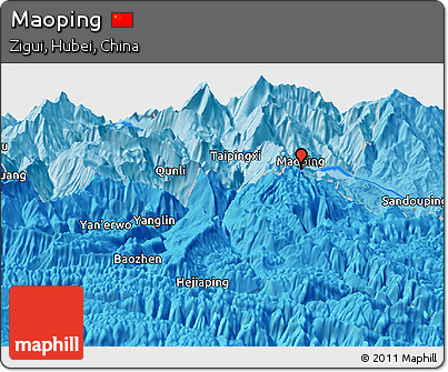 Political Panoramic Map of Maoping