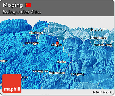Political Panoramic Map of Moping
