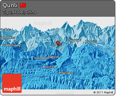 Political Panoramic Map of Qunli