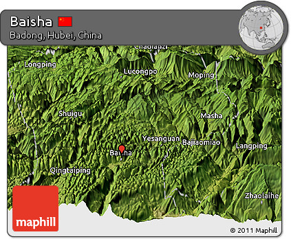 Satellite Panoramic Map of Baisha