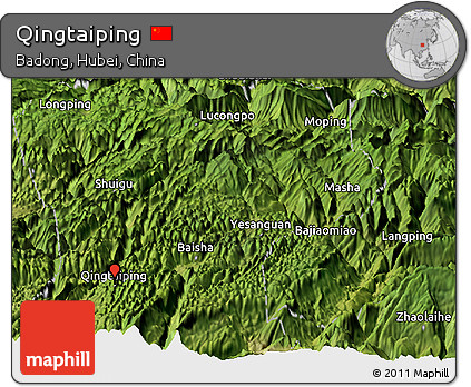 Satellite Panoramic Map of Qingtaiping