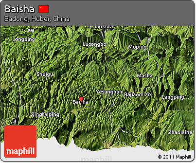 Satellite Panoramic Map of Baisha