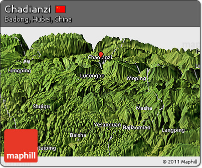Satellite Panoramic Map of Chadianzi