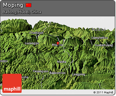 Satellite Panoramic Map of Moping
