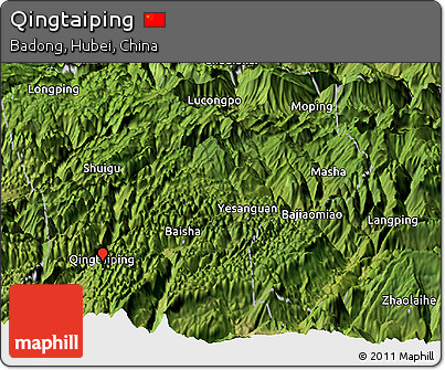 Satellite Panoramic Map of Qingtaiping