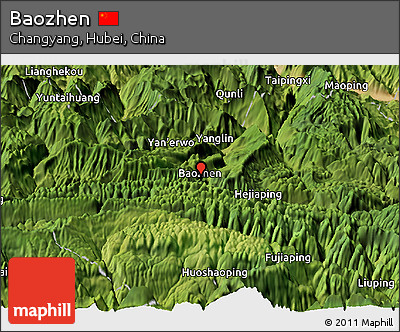 Satellite Panoramic Map of Baozhen