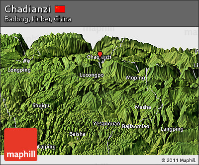 Satellite Panoramic Map of Chadianzi