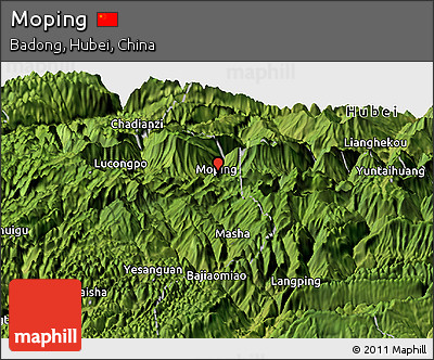 Satellite Panoramic Map of Moping
