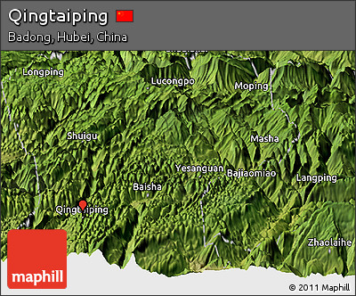 Satellite Panoramic Map of Qingtaiping