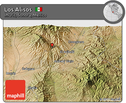 Satellite 3D Map of Los Alisos