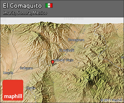 Satellite 3D Map of El Comaquito