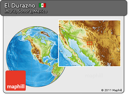 Physical Location Map of El Durazno