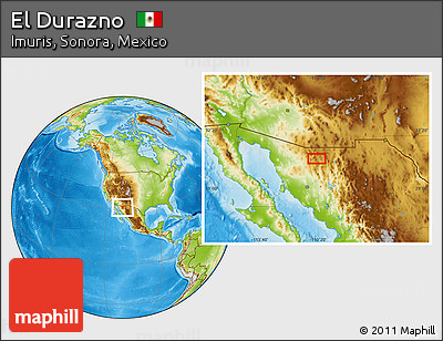 Physical Location Map of El Durazno