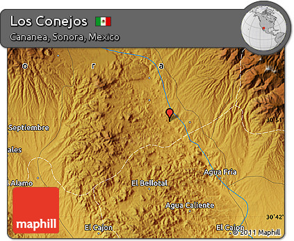 Physical Map of Los Conejos