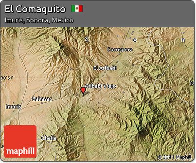 Satellite Map of El Comaquito