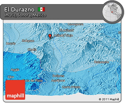 Political Panoramic Map of El Durazno