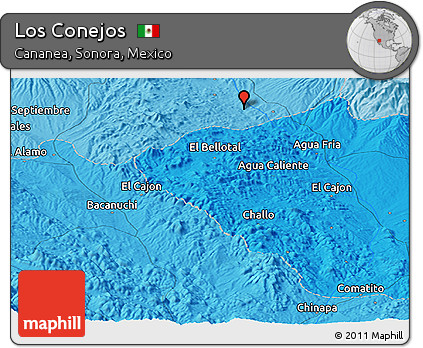 Political Panoramic Map of Los Conejos