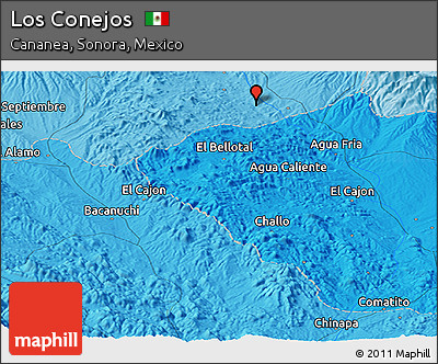 Political Panoramic Map of Los Conejos