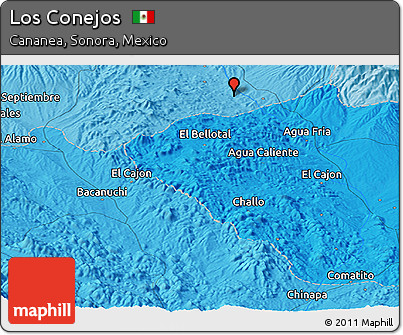 Political Panoramic Map of Los Conejos