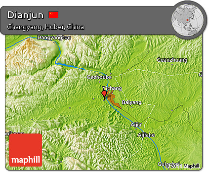Physical 3D Map of Dianjun