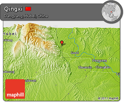 Physical 3D Map of Qingxi