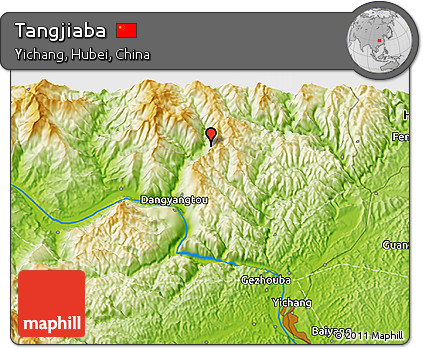 Physical 3D Map of Tangjiaba