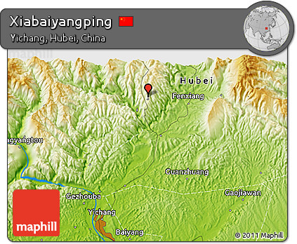 Physical 3D Map of Xiabaiyangping