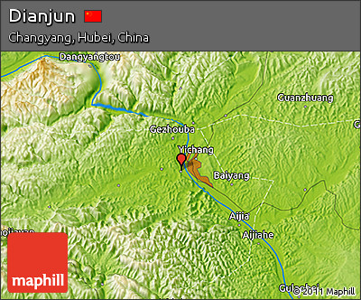 Physical 3D Map of Dianjun